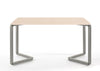 Scrivania moderna con piano melaminico e gambe in acciaio verniciato alluminio cm. 180x80x75h