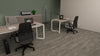 Scrivania con top in melaminico e struttura in acciaio bianco cm. 180x80x75h