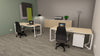 Scrivania con top in melaminico e struttura in acciaio bianco cm. 180x80x75h