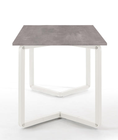 Scrivania con top in melaminico e struttura in acciaio bianco cm. 180x80x75h