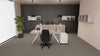 Scrivania con struttura in tubolare bianco e piano in melaminico per ufficio cm. 160x80x75h