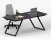 Scrivania con top in melaminico e gambe metalliche nero ghisa cm. 160x80x75h