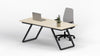 Scrivania con top in melaminico e gambe metalliche nero ghisa cm. 160x80x75h