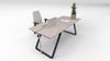 Scrivania con top in melaminico e gambe metalliche nero ghisa cm. 160x80x75h