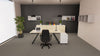 Scrivania con top in melaminico e gambe metalliche nero ghisa cm. 160x80x75h