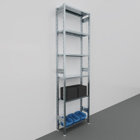 SCAFFALATURA metallica da magazzino Zincata cm. 80x30x300h