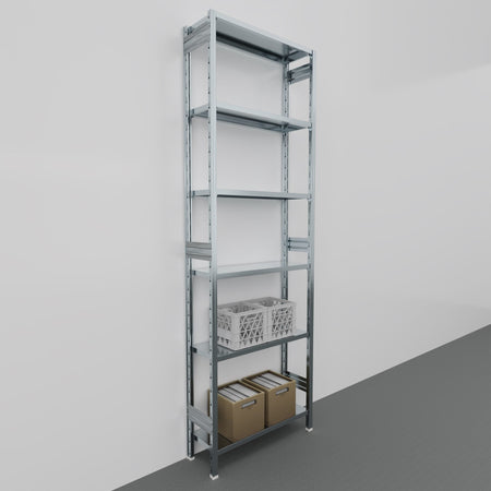 SCAFFALATURA metallica da magazzino Zincata cm. 91x30x300h
