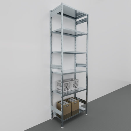 SCAFFALATURA metallica da magazzino Zincata cm. 91x50x300h