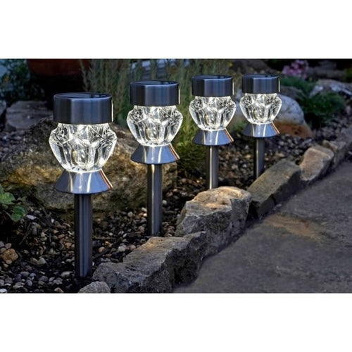 Tag di vetro di cristallo o lampada solare, set di 4