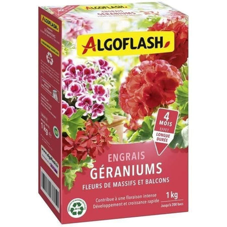 Fertilizzanti di geranio, fiori di letti e balconi - Algoflash naturasol - 1 kg