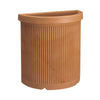 Vaso Semicerchio Millerighe rotondo in resina per piante e fiori Made in Italy da esterno