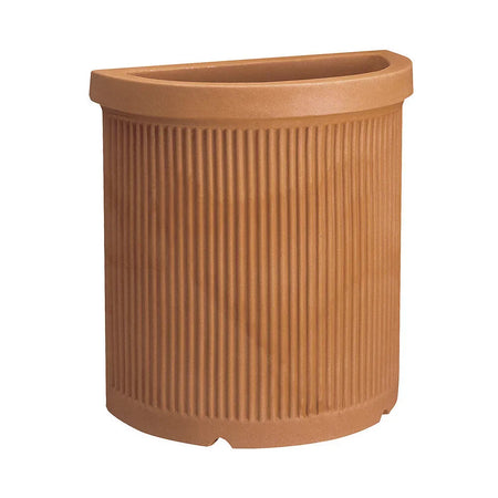 Vaso Semicerchio Millerighe rotondo in resina per piante e fiori "Made in Italy" da esterno
