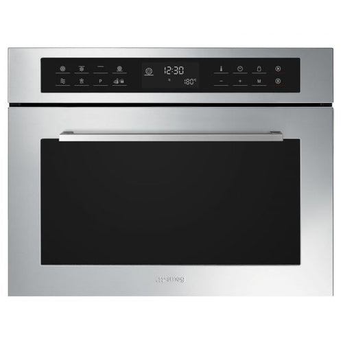 SMEG FORNO MICROONDE INCASSO COMBINATO 32LT GRILL 45CM INOX SF4400MCX1