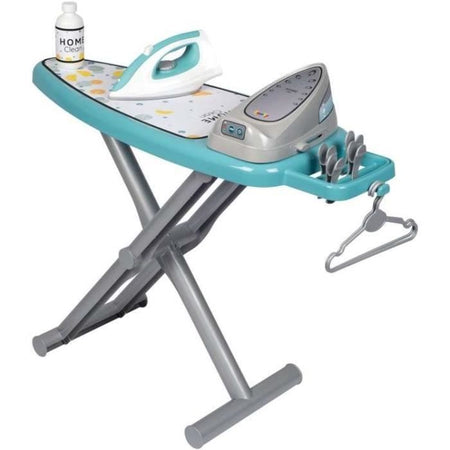 Smoby - Asse da stiro con stazione vapore + 9 accessori - Giochi di imitazione per la casa - H48 cm - Prodotto in Francia - Dai 3 anni