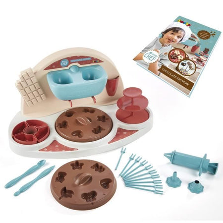 Smoby Chef Chocolat Factory - Laboratorio del cioccolato + Ricettario - Laboratorio di cucina - Tanti stampi e accessori - Dai 5 anni