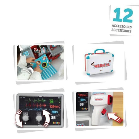 Smoby - Valigetta medica - Molti accessori medico - Dai 3 anni - Prodotto in Francia