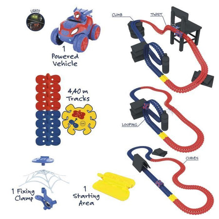 Set scoperta Spidey Flextreme - Batterie incluse - 184 binari flessibili e 1 veicolo