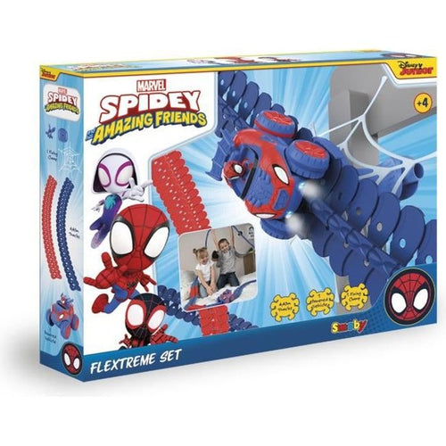 Set scoperta Spidey Flextreme - Batterie incluse - 184 binari flessibili e 1 veicolo