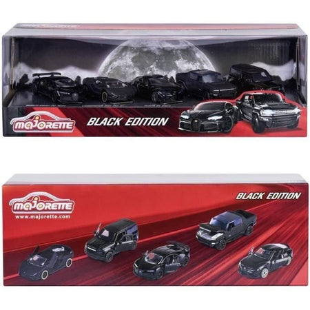MAJORETTE - Confezione regalo - Edizione nera Confezione regalo da 5 pezzi - Veicoli da collezione