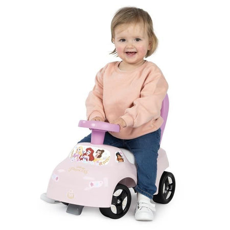Smoby - Trasportino auto 2 in 1 - Disney Princess - Scatola sottosella + clacson - A partire da 10 mesi - Prodotto in Francia
