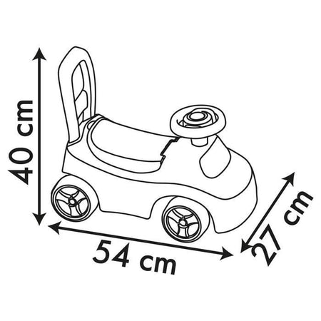 Smoby - Trasportino auto 2 in 1 - Disney Princess - Scatola sottosella + clacson - A partire da 10 mesi - Prodotto in Francia