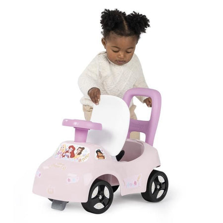 Smoby - Trasportino auto 2 in 1 - Disney Princess - Scatola sottosella + clacson - A partire da 10 mesi - Prodotto in Francia