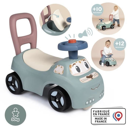 Little Smoby - Baule da auto - Scatola sottosella + sedile - Clacson - Dai 10 anni - Prodotto in Francia