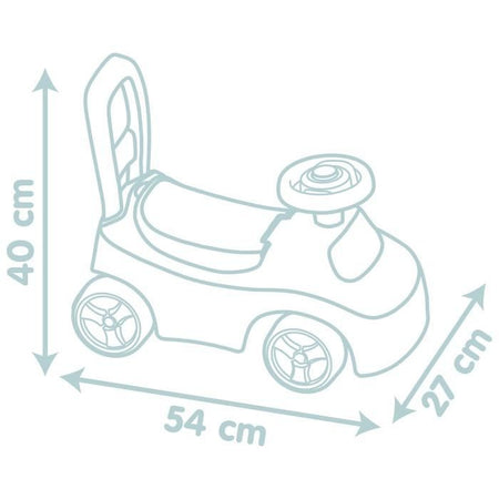 Little Smoby - Baule da auto - Scatola sottosella + sedile - Clacson - Dai 10 anni - Prodotto in Francia
