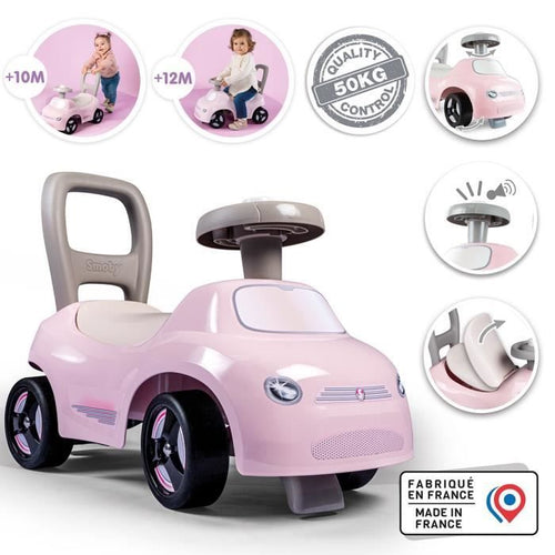 Smoby - Marsupio 2 in 1 - Auto Pink - Box sottosella + clacson - A partire da 10 mesi - Prodotto in Francia