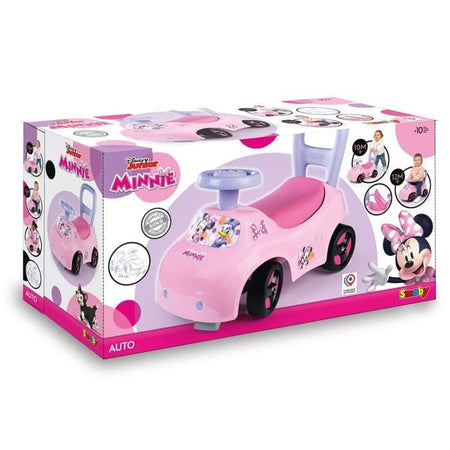 Smoby - Trasportino auto 2 in 1 - Minnie - Scatola sottosella + clacson - A partire da 10 mesi - Prodotto in Francia