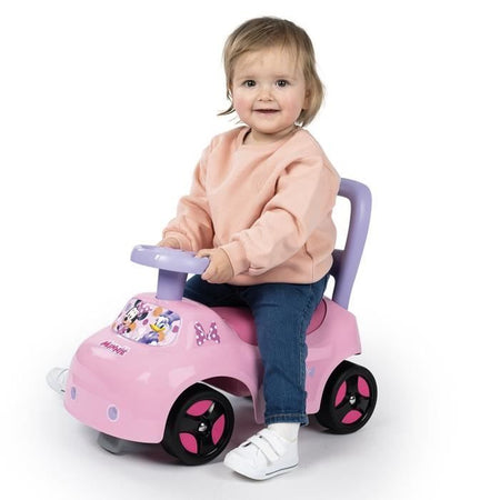 Smoby - Trasportino auto 2 in 1 - Minnie - Scatola sottosella + clacson - A partire da 10 mesi - Prodotto in Francia