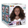 Smoby - Testa per acconciature afro - Facile da modellare - 23 accessori realistici - Labbra sensibili al calore - Sportello portaoggetti