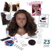 Smoby - Testa per acconciature afro - Facile da modellare - 23 accessori realistici - Labbra sensibili al calore - Sportello portaoggetti