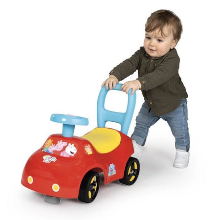 Smoby - Trasportino auto 2 in 1 - Peppa Pig - Scatola sottosella + clacson - A partire da 10 mesi - Prodotto in Francia
