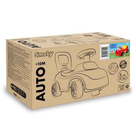Smoby - Trasportino auto 2 in 1 - Peppa Pig - Scatola sottosella + clacson - A partire da 10 mesi - Prodotto in Francia
