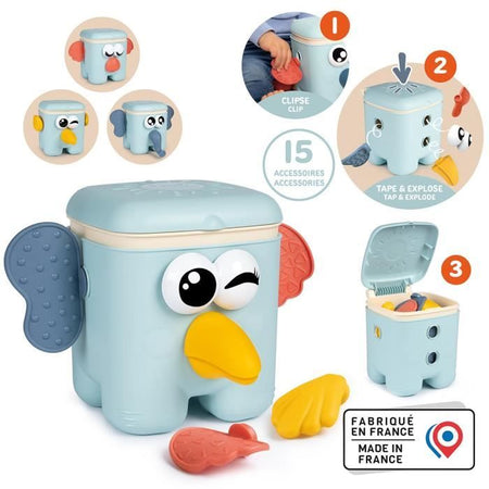 Little Smoby - Cubo attività Badaboum - Creazione di animali divertenti - Prodotto in Francia