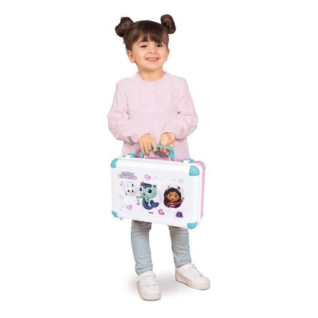 Smoby - Gabby e la Casa Magica - Valigia beauty facile da trasportare - 13 accessori inclusi: acconciatura, unghie, trucco -
