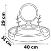 Smoby - My beauty studio - Toilette da tavolo con specchio inclinabile e rimovibile - 15 accessori per ciuccio - Prodotto in Francia