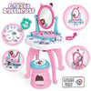 Smoby - Gabby e la Casa Magica - Toeletta per bambini 2 in 1 - Sgabello incluso - 12 accessori - Specchio orientabile