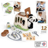 Smoby - Valigia veterinaria - 1 peluche panda e tanti accessori - Prodotto 2 in 1: Gabbia da trasporto - Produzione francese