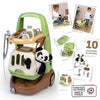 Smoby - Carrello Veterinario Zoo - Peluche Panda - Tanti Accessori Inclusi - Prodotto 2 in 1: Gabbia da Trasporto - Produzione