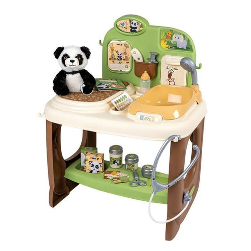 Smoby - Centro Veterinario Zoo - 1 peluche Panda - Tanti accessori e funzioni