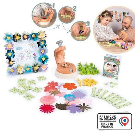 Smoby - Tempo libero creativo - Set creazione fiori, oggetti decorativi - 200 accessori - Prodotto in Francia