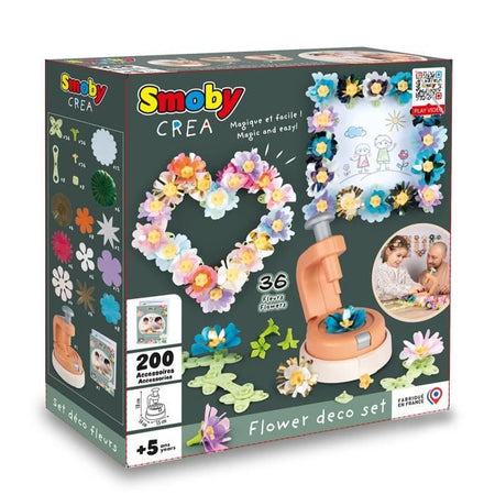 Smoby - Tempo libero creativo - Ricariche da 16 fiori - Per il Set di creazione di oggetti decorativi - Prodotto in Francia