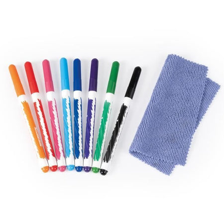 Smoby - Tavolo creativo per bambini - Feltro cancellabile per il tavolo + 2 fogli grandi da colorare - 3 vani portaoggetti - Dai 3 anni in su