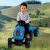 Smoby Farmer XL Pedal Tractor + Trailer - Blu