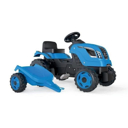 Smoby Farmer XL Pedal Tractor + Trailer - Blu