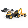Trattore a pedale Smoby Max Builder + Trailer + Pelleter + Shovel - Orange