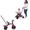 Smoby - Triciclo Be Fun - Spidey - Escalable de 15 meses a 3 aos - Bastón parental regulable en 3 posiciones - Cinturón de seguridad