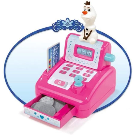 Smoby - Frozen - Gelateria - Registratore di cassa per bambini - 22 accessori + 1 personaggio di Olaf